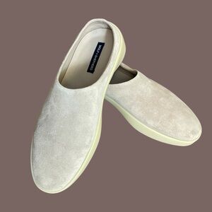 Wolfe & Shepherd Women’s Cream Suede Slip-On Mule
